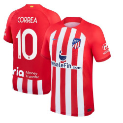 Atletico de Madrid Correa 10 Home Red Authentic Jersey 2023-24 