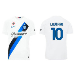 Inter Milan 10 - LAUTARO Away White Authentic Jersey 2023-24 